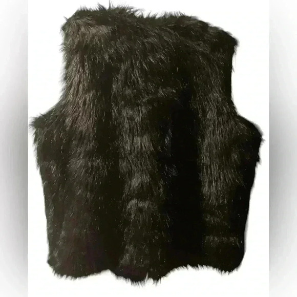 89th & Madison,Faux Fur Vest, Size XXL. Color Black Soot Boho Rock&Roll … - Picture 2 of 9